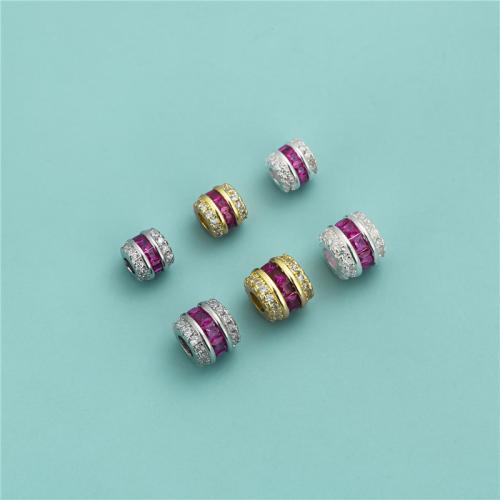 Perles intercalaires en argent , argent sterling 925, DIY & normes différentes pour le choix & pavé de micro zircon, plus de couleurs à choisir, Vendu par PC