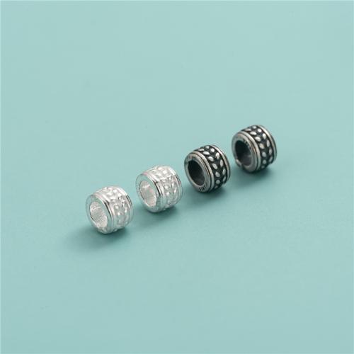Sterling Silber Spacer Perlen, 925er Sterling Silber, Rondell, DIY, keine, 5.5x3.6mm, Bohrung:ca. 3.3mm, verkauft von PC