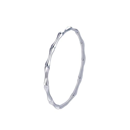 Стерлингового серебра кольцо, 925 пробы, Бамбук, покрытый платиной, разный размер для выбора & Женский, размер:6-8, продается PC