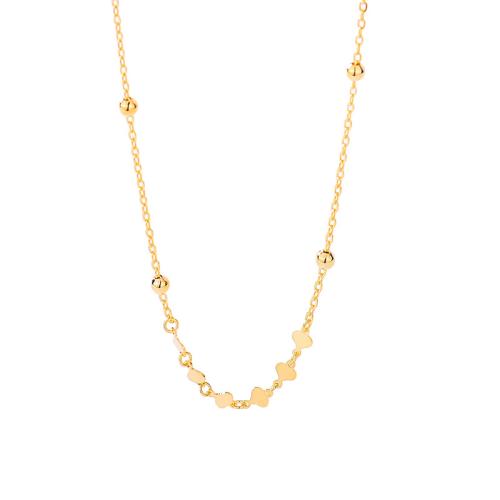 Sterling Silver Jewelry Necklace, 925 Sterling Silver, with 2inch extender chain, Heart, gold color plated, Korean style & for woman Approx 11.8 Inch 