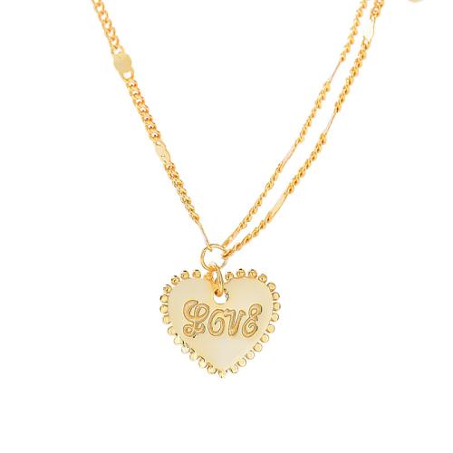 Sterling Silver Jewelry Necklace, 925 Sterling Silver, with 2inch extender chain, Heart, fashion jewelry & with letter pattern & for woman Approx 15.7 Inch 