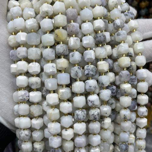 Globules de protéine, Blanc opale, cadre, bijoux de mode & DIY & normes différentes pour le choix & facettes, couleurs mélangées Environ 38 cm, Vendu par brin