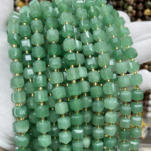 Green Aventurine Bead, Square, fashion jewelry & DIY & faceted, green Approx 38 cm 