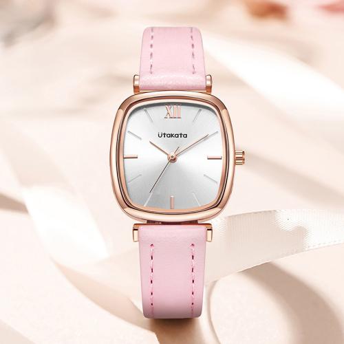 Women Wrist Watch, Glass, with PU Leather, Life water resistant & Girl & fashion jewelry & Chinese movement Dial x29mm 