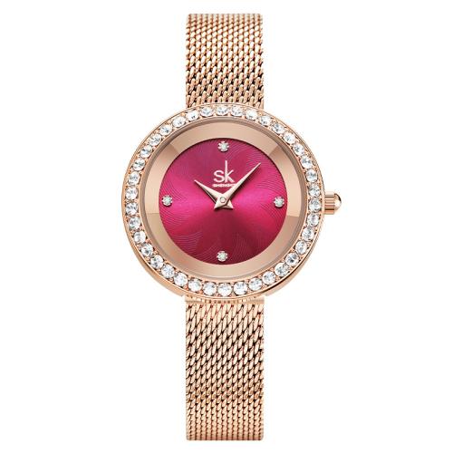 Women Wrist Watch, Glass, Life water resistant & fashion jewelry & japanese movement & for woman & with rhinestone Approx 18 cm 