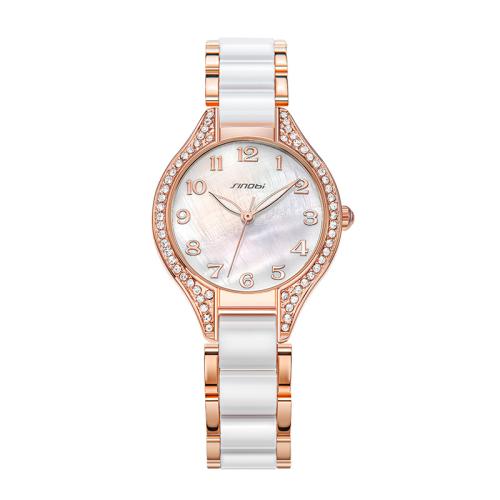 Women Wrist Watch, Glass, Life water resistant & fashion jewelry & japanese movement & for woman & with rhinestone, Dial x7mm 