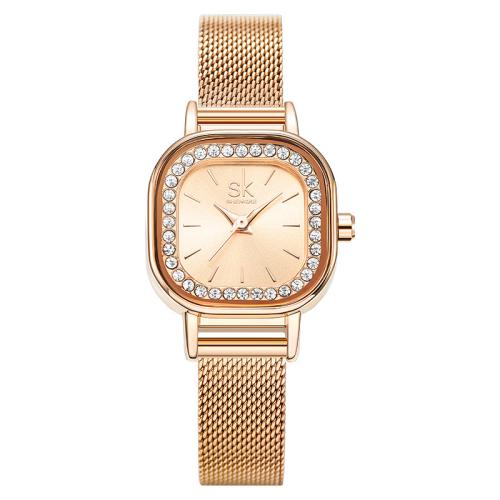 Women Wrist Watch, Glass, Life water resistant & fashion jewelry & japanese movement & for woman & with rhinestone Approx 20.2 cm 