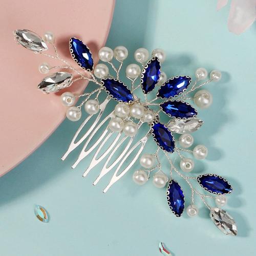 Messing Haar-Schmuck-Set, mit Kunststoff Perlen, verschiedene Stile für Wahl & für Frau & mit Strass, verkauft von PC
