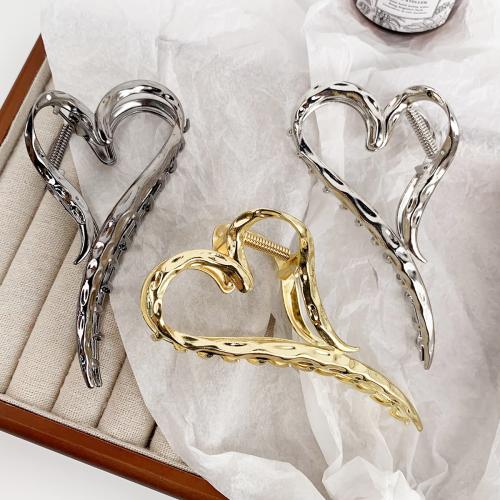 Hair Claw Clips, Zinc Alloy, Heart, plated, fashion jewelry 