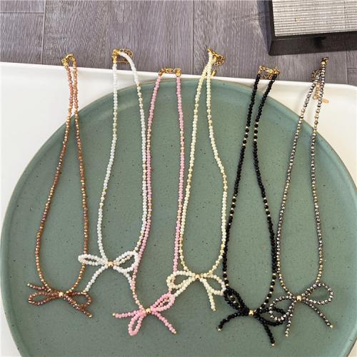 Crystal Zinc Alloy Necklace, with Zinc Alloy, fashion jewelry & for woman cm 