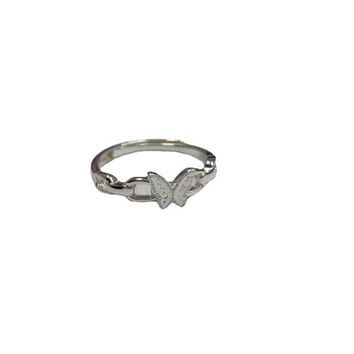 Sterling Silver Finger Ring, 925 Sterling Silver, Butterfly, for woman, silver color 