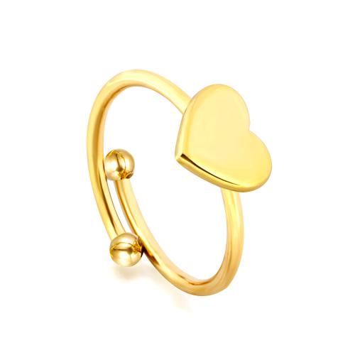 Edelstahl Fingerring, 304 Edelstahl, plattiert, verschiedene Stile für Wahl & für Frau, goldfarben, verkauft von PC[