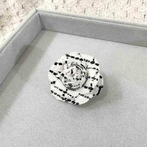 Cloth Brooch, with Zinc Alloy, handmade, for woman 50mm 