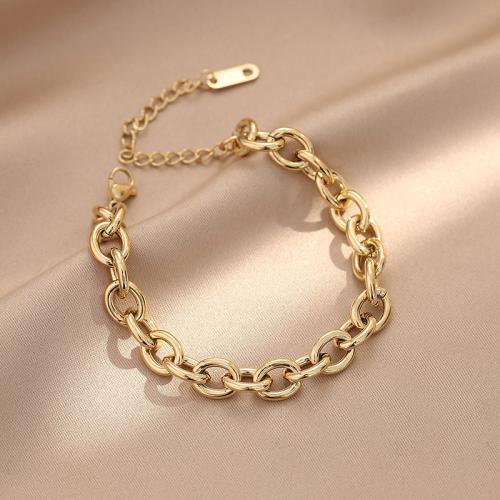 Titanium Steel Bracelet & Bangle, with 5cm extender chain, fashion jewelry & for woman Approx 17 cm 