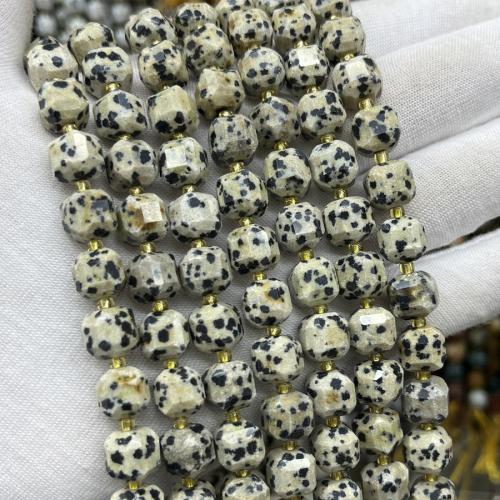 Dalmatian Beads, Square, fashion jewelry & DIY & faceted, mixed colors Approx 38 cm 