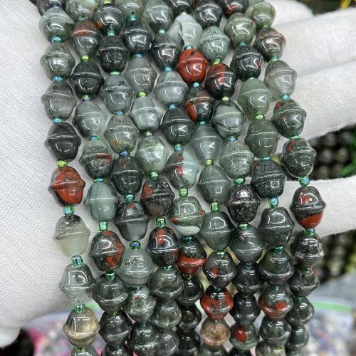 Afrikanischer Blutstein Perle, Modeschmuck & DIY, gemischte Farben, 10x11mm, Länge:ca. 38 cm, verkauft von Strang