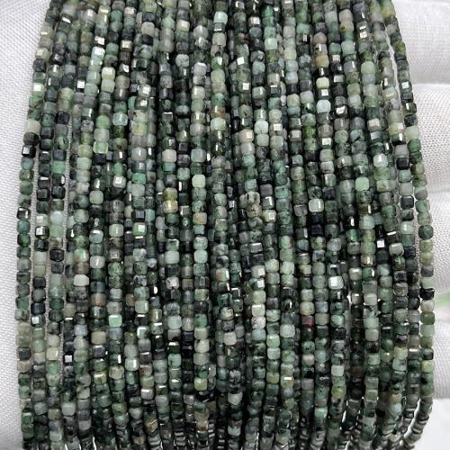 Smaragd Perle, Quadrat, Modeschmuck & DIY & facettierte, gemischte Farben, 2.5mm, Länge:ca. 38 cm, verkauft von Strang