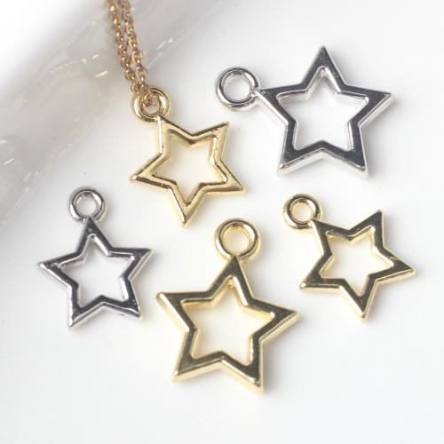 Zinc Alloy Star Pendant, plated, fashion jewelry & DIY & hollow Approx 