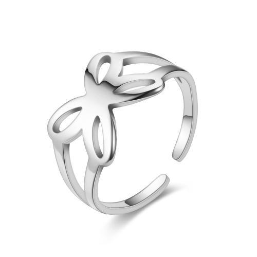 Stainless Steel Finger Ring, 304 Stainless Steel, Bowknot, fashion jewelry & for woman US Ring .5 