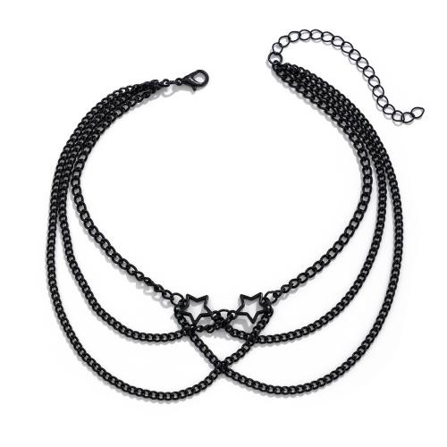 Body Chain Jewelry, Zinc Alloy, with iron chain, with 2.7 Inch extender chain, plated, fashion jewelry & for woman .6 Inch 