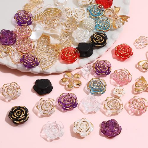 Mixed Acrylic Jewelry Beads, Flower, DIY mm 