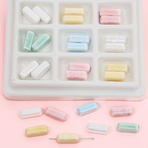Pearlized Porcelain Beads, Rectangle, DIY 
