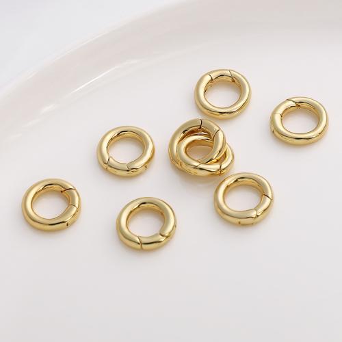 Brass Snap Clasp, Round, plated, DIY, golden, 13mm 