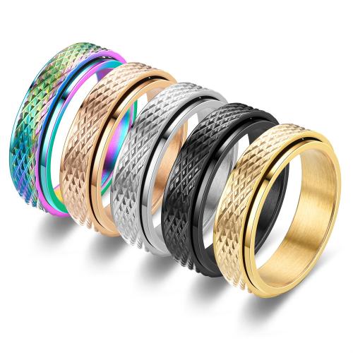 Титан Сталь палец кольцо, титан, Другое покрытие, ювелирные изделия моды & разный размер для выбора, Много цветов для выбора, продается PC
