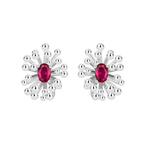 Cubic Zirconia Micro Pave Brass Earring, petals, plated, micro pave cubic zirconia & for woman 