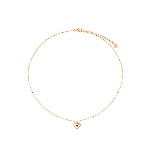 Zink Legierung Halskette, Zinklegierung, plattiert, für Frau, goldfarben, Länge:39 cm, verkauft von PC