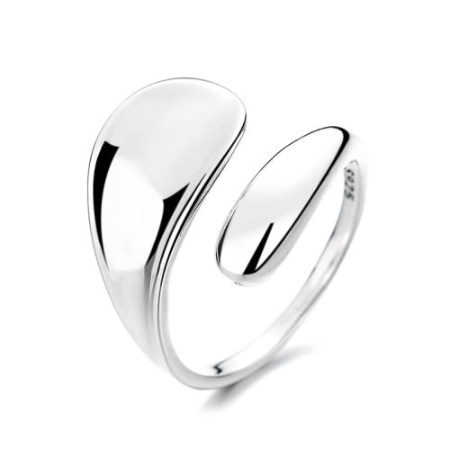Серебро 925 пробы Манжеты палец кольцо, Геометрический узор, Корейский стиль & Женский & гладкая, размер:6-9, продается PC