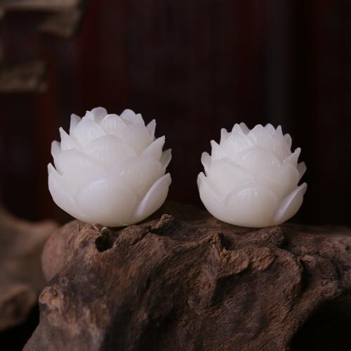 DIY buddhistische Perlen, Weiß Bodhi Wurzel, geschnitzt, verschiedene Größen vorhanden, weiß, verkauft von PC