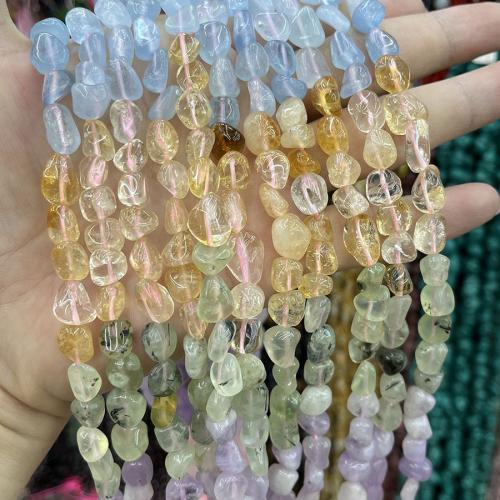 Morganite Beads, Nuggets, fashion jewelry & DIY, mixed colors, Length about 8-10mm Approx 38 cm 
