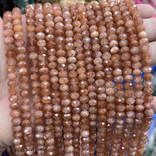 Sunstone Bead, Abacus, fashion jewelry & DIY & faceted, mixed colors Approx 38 cm 