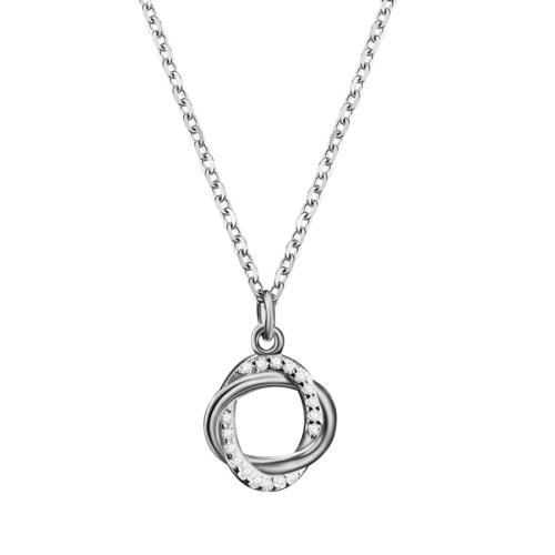 Sterling Silver Jewelry Necklace, 925 Sterling Silver, fashion jewelry & for woman & with rhinestone 