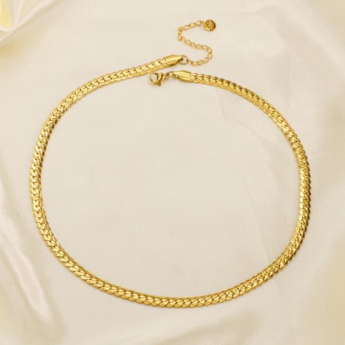 Stainless Steel Chain Necklace, 304 Stainless Steel, with 5cm extender chain, Vacuum Ion Plating, fashion jewelry & snake chain & for woman Approx 40 cm 