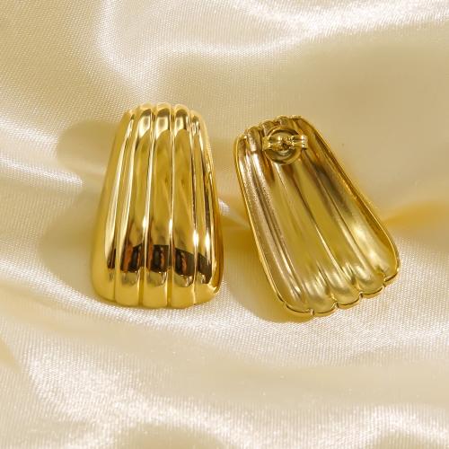 Edelstahl Stud Ohrring, 304 Edelstahl, Vakuum-Ionen-Beschichtung, Modeschmuck & verschiedene Größen vorhanden & für Frau, keine, verkauft von Paar