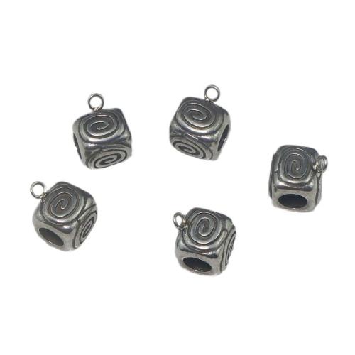 Zinc Alloy Bail Beads, 304 Stainless Steel, plated, DIY, original color 