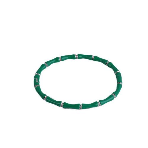 Stainless Steel Chain Bracelets, 304 Stainless Steel, for woman & enamel 