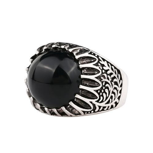 Resin Zinc Alloy Finger Ring, with Resin, fashion jewelry & Unisex black 