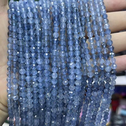 Аквамарин бисер, аквамарин, Круглая, ювелирные изделия моды & DIY & граненый, цвет морской голубой, 5mm, длина:Приблизительно 38 см, продается Strand