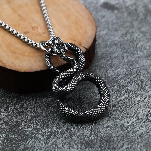 Stainless Steel Pendants, 304 Stainless Steel, Snake, polished original color 