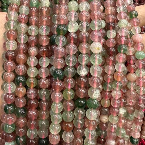 Mix Color Quartz Beads, Strawberry Quartz, Round, fashion jewelry & DIY mixed colors Approx 38 cm 