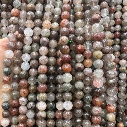 Rutilquarz Perlen, Rutilated Quarz, rund, Modeschmuck & DIY & verschiedene Größen vorhanden, gemischte Farben, Länge:ca. 38 cm, verkauft von Strang