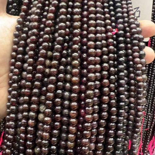 Natural Garnet Beads, Round, fashion jewelry & DIY garnet Approx 38 cm 