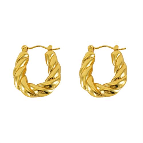 Stainless Steel Leverback Earring, 304 Stainless Steel, 18K gold plated, fashion jewelry & for woman, golden, 20mm [