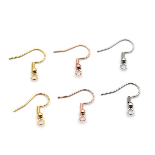 Stainless Steel Hook Earwire, 304 Stainless Steel, Vacuum Ion Plating, DIY 0.7mm wire *20mm length, Approx 