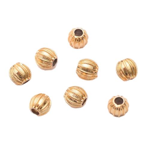 Brass Spacer Beads, Watermelon, gold color plated, DIY Approx 2mm 