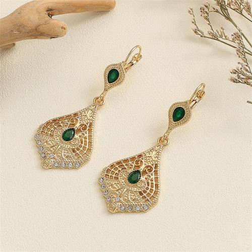 Zinc Alloy Leverback Earring, micro pave cubic zirconia & for woman 