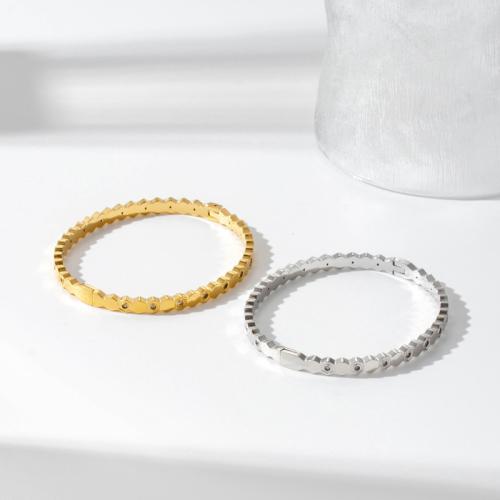 Titane bracelet en acier et bracelet, Acier titane, Placage ionique sous vide, pavé de micro zircon & pour femme, plus de couleurs à choisir, Vendu par PC